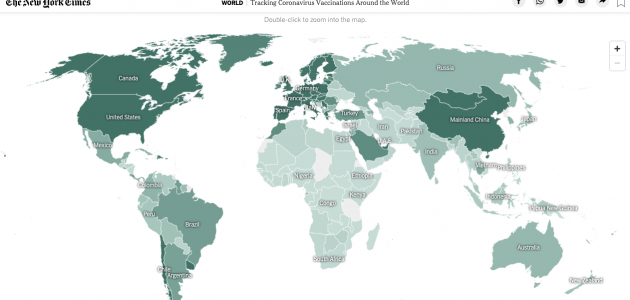 mapa mundo com os países em tons de verde
